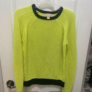 Lime Green Sweater with Black Accents